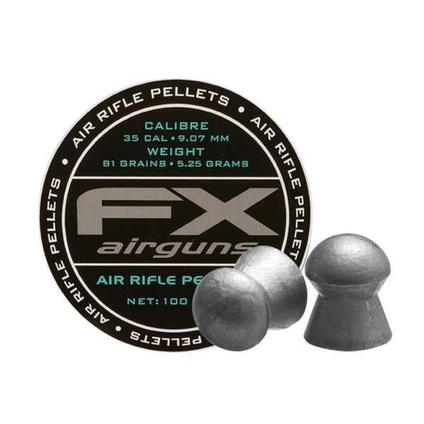 FX Airguns .35 Cal,81.02 gr, Domed-100 cts