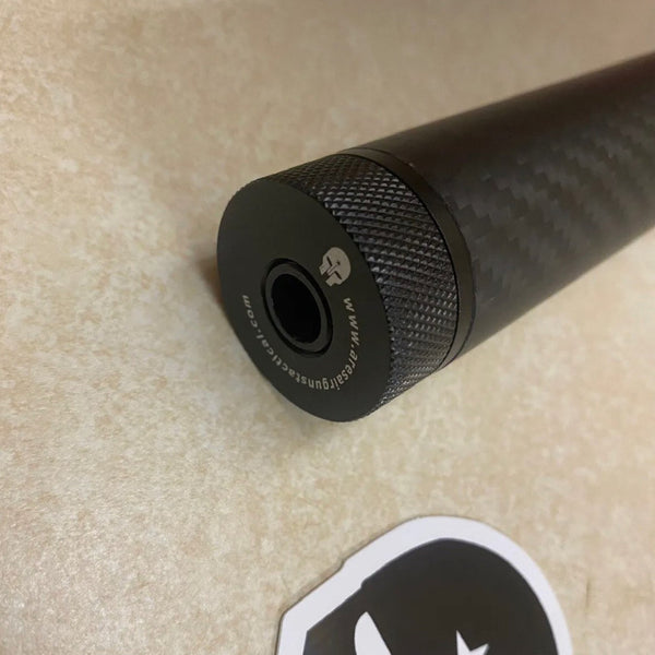 Carbon Fiber Barrel Cover with End Cap 1/2x20 Adaptor for AEA HP SS (8" Barrel)