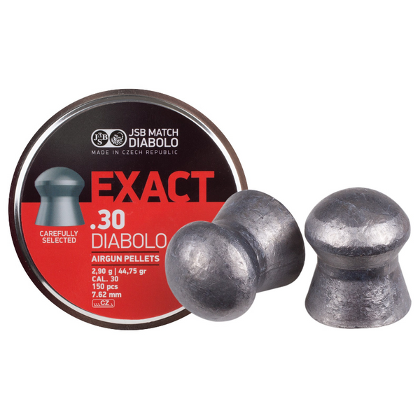 JSB Diabolo Exact, .30 Cal, 44.75 gr, Domed-150 cts