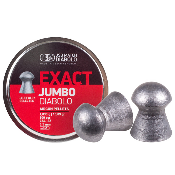JSB Diabolo Exact Jumbo .22 Cal,15.89 gr, Domed-500 cts.
