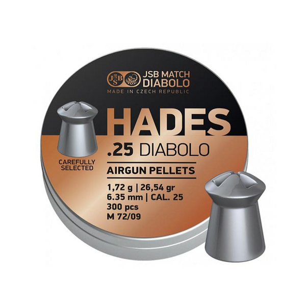 JSB Diabolo Hades, .25 Cal, 26.54 gr, Pointed-300 cts
