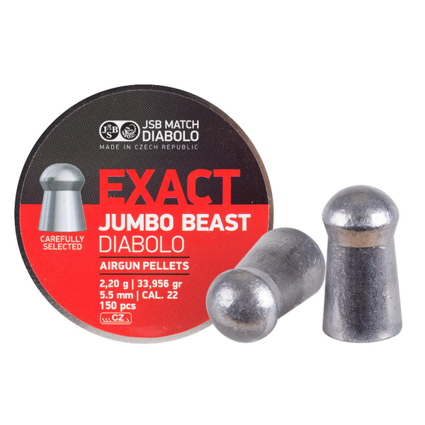 JSB Diabolo Exact Jumbo Beast .22 Cal, 33.96 gr - 150 ct