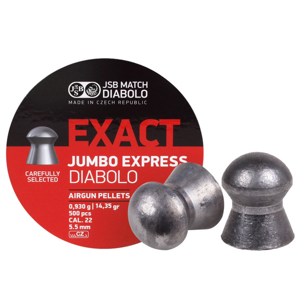 JSB Diabolo Exact Jumbo Express .22 Cal, 14.35 gr - 500 ct
