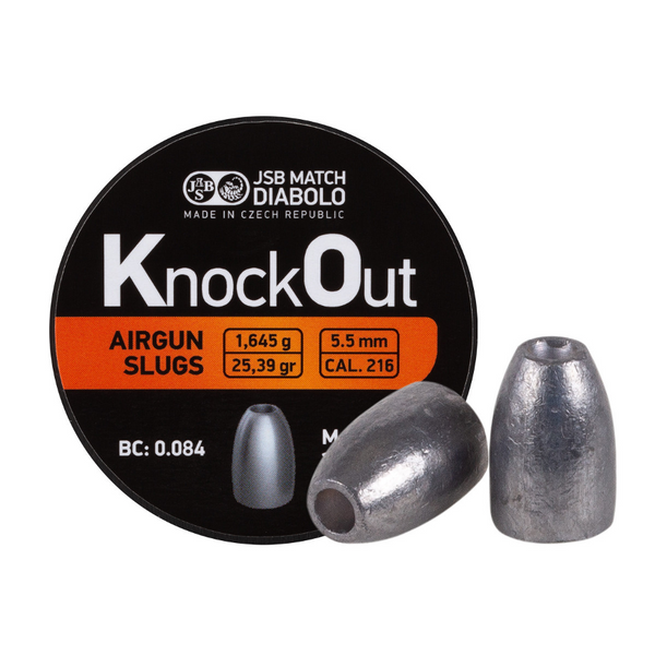 JSB Knock Out Slugs, .216 Cal, 25.39 gr - 200ct