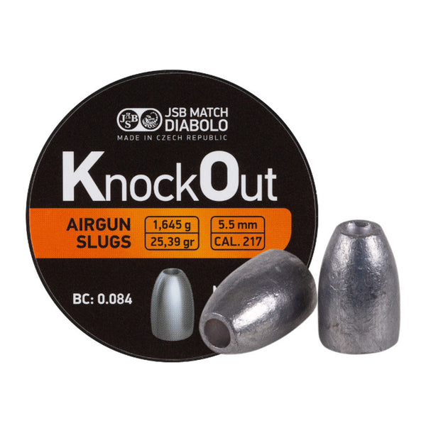 JSB KnockOut Slugs, .217 Cal, 25.39 gr - 200ct